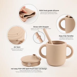 유아용 안전 BPA 프리 실리콘 시피 컵 빨대 방수 및 전자 레인지/식기 세척기 - Product Image 6