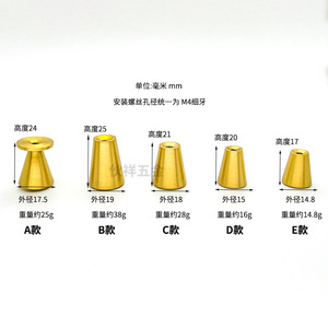 Brass Handle Cylindrical Minimalist Drawer Cabinet Door <b>Knob</b> M4 Thread 17 25mm Height Durable Furniture Handle - Product Image 1