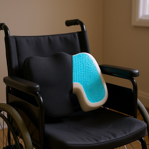 Coussin de siège en mousse à mémoire de forme rafraîchissante et légère, avec découpe en U, housse amovible, soulagement de la pression, pour fauteuil roulant - Product Image 2