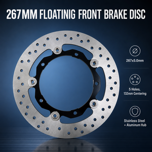 <span class=keywords><strong>Disque</strong></span> de frein avant flottant 267 mm 5,0 mm pour Yamaha T-<span class=keywords><strong>MAX</strong></span> 530 X-<span class=keywords><strong>Max</strong></span> 300 Majesty 400, style <span class=keywords><strong>Brembo</strong></span>, amélioration - Product Image 1