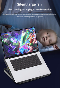 N99 Chơi Game Máy Tính Xách Tay Cooler Điều Khiển Tốc Độ 2 Cổng USB Hai Người Hâm Mộ Máy Tính Xách Tay Làm Mát Pad Cho 12-17 Inch Máy Tính Xách Tay Cooler Fan - Product Image 6