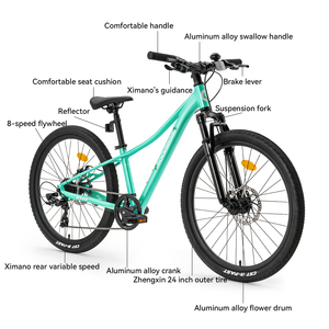 ROCKBROS 70040019 Xingtu Jugend-Mountainbike 24 Zoll Aluminiumlegierungsrahmen für 8-Gang Scheibenbremse Federgabel Ergonomisch - Product Image 3