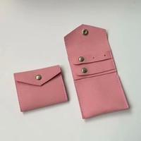 Petite boucle d'oreille collier bracelet anneau enveloppe en velours emballage à rabat sac à bijoux personnalisé en microfibre pochette à bijoux avec logo