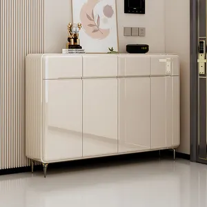 Furnitur minimalis kabinet sepatu kayu modern rak sepatu pintu masuk mewah kabinet