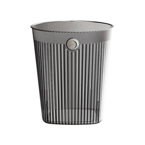 HeDou Waste Bin Cylindrical Dark Black Open Top Indoor Kitchen Living Room Bathroom Large Size - Product Image 5