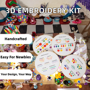 Kits de Inicio de Bordado a Mano en 3D Personalizables, de Algodón, Fáciles de Usar, para Principiantes, Punto de Cruz, Manualidades para el Hogar - Product Image 2