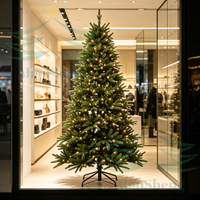 Sapin de Noël pré-éclairé de 9 pieds avec lumières LED, pour l'intérieur et l'extérieur, vente en gros, fabrication sur mesure