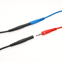Câble de test d'extension banane femelle-femelle en laiton de 4 mm, isolation PVC, 0,75 mm, 100 cm, 600 V, 12 A