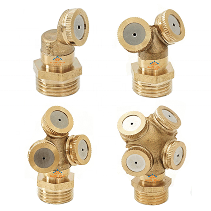 Латунная сельскохозяйственная садовая Оросительная насадка с низким давлением 1/2 дюйма, один/два/три/четыре, инсектицидная Распылительная насадка