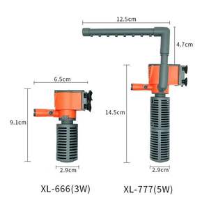 Bomba de oxigênio submersível para aquário, filtro de circulação de fluxo de água 3W 5W para aquário, acessório para aquário de tartarugas e peixes - Product Image 5