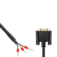 Cable de Conexión RS232 de 9 Pines y 3 Hilos con Terminal Serial DB9 Hembra Chapado en Oro para Herramienta de Diagnóstico Automotriz