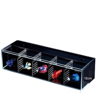 Aquarium pour poissons Betta thaïlandais ultra-transparent, plusieurs compartiments, filtration arrière, pas de changement d'eau requis, design compact et écologique