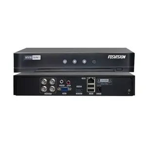 Fosvision DVR 4 saluran kuantitas tinggi AHD TVI CVI IP CVBS 5 in 1 265 5MP CCTV Digital Video perekam keamanan DVR 4CH