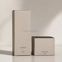 Caja de cartón plegable personalizada al por mayor con logotipo en relieve, laminación mate, cartón greige para parches para espinillas, crema para el cuidado de la piel, mascarilla facial
