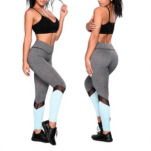 Wholesale Custom High Waist Women's Activewear Set <b>Polyester</b>/Nylon Breathable Sweat-Wicking <b>Leggings</b> & Bra Custom Colors for Gym - Product Image 1