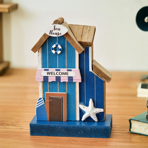 Mini Casa de Madera 3D de Estilo <span class=keywords><strong>Náutico</strong></span> Vintage - Adorno para el Hogar, Decoración de Pared, Decoración Navideña y Decoración de Cafetería - Product Image 3