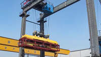Grue mobile à pneus en caoutchouc robuste 35 tonnes 45 tonnes Prix de la grue à portique pour conteneurs RTG