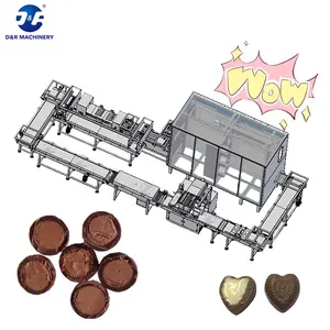 Full Automatic One Shot Chocolate Depositing Line Chocolate Making Machine for Ball Chocolate with Center Filled