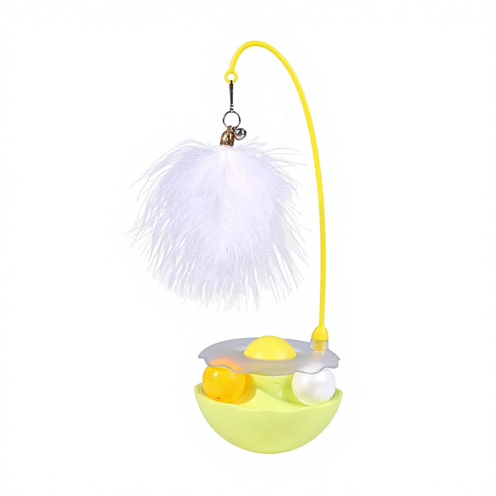 Fluorescent yellow-ball with bell + mint ball
