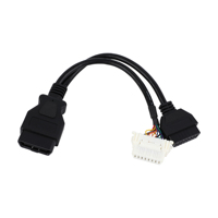 Échantillon gratuit personnalisé OBD OBD2 OBDII 16 broches 12V 24V connecteur Y câble pour lecteur de code