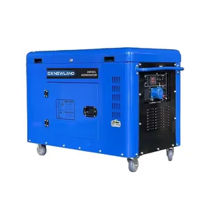 Im lặng động cơ diesel mạnh mẽ trở lại lên điện Dynamo 10 KVA Máy phát điện