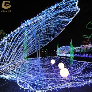 Outdoor Waterproof Festival Lantern Light Sculpture 3d Led Lighting Sculpture For Festival