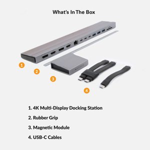 แท่นเชื่อมต่อจอแสดงผลหลายจอ HyperDrive 4K สำหรับ MacBook Pro/AIR ขนาด 13"-16" - Product Image 4