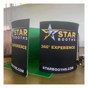 Maßgefertigte 360-Grad-Fotobox LED-Gehäuse Gebogene 360-Grad-Videokamera-Kabine Hintergrundwand Vogue LED-Licht-Tunnel - Product Image 4