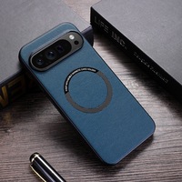 Étui de téléphone en cuir magnétique pour Google Pixel 9 Pro, résistant aux chocs et aux chutes
