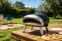 Four à pizza au gaz portable de 16 pouces pour camping-car, appareils de cuisson extérieurs, pierre à pizza à chauffage uniforme, acier inoxydable, pieds pliables, CSA
