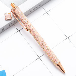 <span class=keywords><strong>Bella</strong></span> penna a sfera in metallo retrattile Glitter 1.0mm larghezza di <span class=keywords><strong>scrittura</strong></span> con Logo a quattro foglie ciondolo trifoglio per uso promozionale - Product Image 6