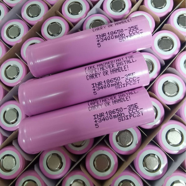 Samsung Original Grade Cylindrical 18650 3C 10C Li-ion Battery Pack 2500mAh 3000mAh 3500mAh 25R 30Q 35E 3.7V Lithium Ion Battery