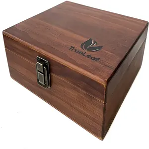Boîte de rangement en bois avec plateau à roulement, fait à la main, personnalisée, Combo pour accessoires organiques, offre spéciale