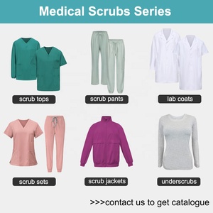 Set di Uniformi Mediche Invernali Personalizzate Elasticizzate, Magliette Inferiori per Ospedale, Camici Medici da <span class=keywords><strong>Donna</strong></span> a Maniche Lunghe - Product Image 6