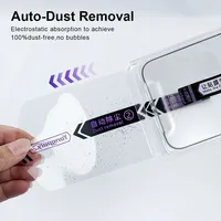 Protection d'écran en verre trempé pleine couverture pour iPhone 17 Air 16E 16 15 Pro Max 14 Plus 13 12 11 avec kit d'installation