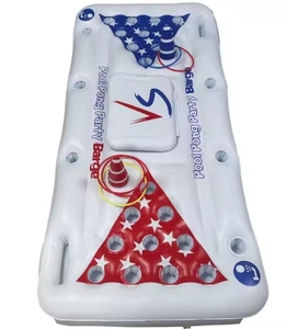 <span class=keywords><strong>Inflatable</strong></span> cốc nước lỗ nổi Hàng hồ bơi PING-PONG Bảng 28 Coke nổi giường bia Bảng Giải trí Băng máng - Product Image 1