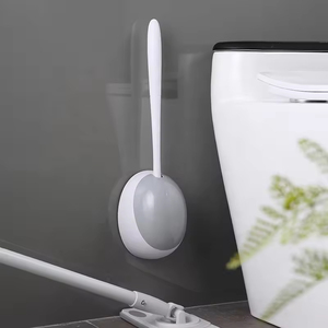 Brosse de nettoyage WC à ouverture et fermeture automatiques, brosse WC en silicone et support mural drainable, brosse WC en TPR - Product Image 4