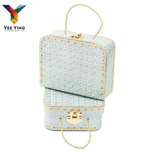 Exquisite Paper Suitcase Girl Creative Shopping Paper Packaging Box Baby Gift Box With Handle Jewelry Accessories Storage Box