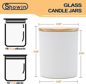 Custom Logo Luxury Candle <b>Containers</b> Round Bottom Heat Resistant <b>Glass</b> Candle Jars for Making Candles - Product Image 5