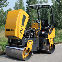 Nouveau modèle de rouleau compresseur à double tambour 2,5 tonnes 5 tonnes 6 tonnes, compacteur diesel durable, rouleau vibratoire pour béton