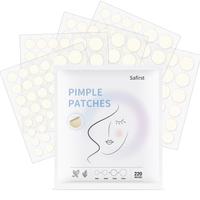 Patchs ronds pour boutons, autocollants décoratifs en strass pour l'acné, 220 pièces, hydrocolloïdes, imperméables, couvre-boutons, vente en gros
