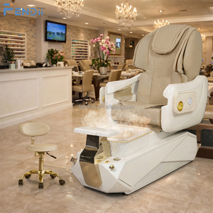 Poltrona Professionale Confortevole per Pedicure di Lusso con Funzione Massaggio e <span class=keywords><strong>Vasca</strong></span> <span class=keywords><strong>in</strong></span> <span class=keywords><strong>Vetro</strong></span> per Spa - Product Image 1