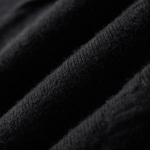 ओएम 100% ऊन महिलाओं की आकस्मिक मिडी-लंबाई वाली बुनाई के लिए मामूली ढीले फिट लंबी आस्तीन पोशाक पहनने योग्य दैनिक पहनने योग्य पोशाक - Product Image 5