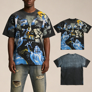 เสื้อยืดพิมพ์ลายกราฟิกแขนยาวโอเวอร์ไซส์ทรงหลวม30MOQ กราฟิก - Product Image 1