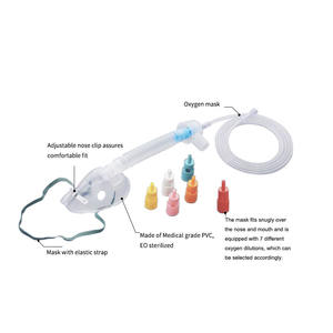 قناع أكسجين فنشوري للكبار قابل للتعديل مع أنبوب - Product Image 1