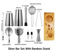 Ensemble d'outils de barman classique LATROU 11 pièces, acier 304, shaker à cocktails de 750 ml, ensemble de mélangeurs, outils de bar pour les fêtes