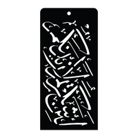 Décoration Ramadan réutilisable personnalisée Allah Shahadah Coran calligraphie islamique mur plastique noir PP pochoirs de calligraphie arabe