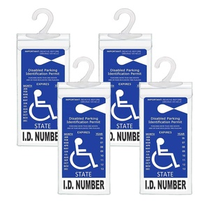 Porta Permiso para Automóvil, Porta Permiso de Estacionamiento para <span class=keywords><strong>Discapacitados</strong></span> Ultra Transparente, Porta Permiso Impermeable con Protector de Tarjeta - Product Image 1
