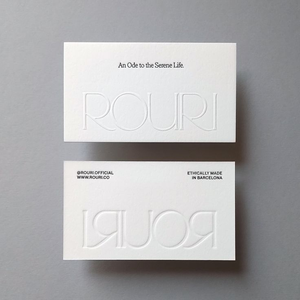 Wholesale Custom Embossed Debossed Logo Texture Business Cards Coated Paper Vanishing Printing Handling 'Thank You' Labels Tags - Product Image 1