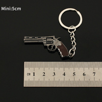 Miniature de pistolet jouet miniature, porte-clés, modèles de revolver Colt Python 357, alliage de zinc métallique 3D, porte-clés personnalisé, 5 cm